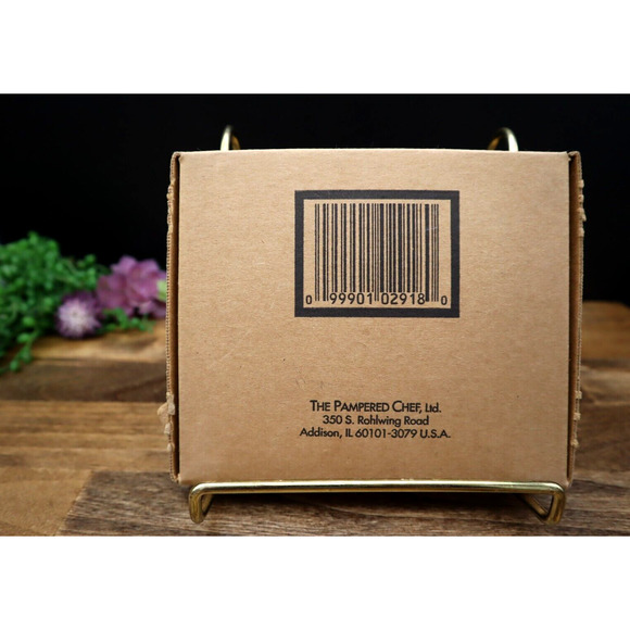 2000 Pampered Chef Anniversary Heart Cookie Mold Family Heritage Stoneware - Picture 4 of 4